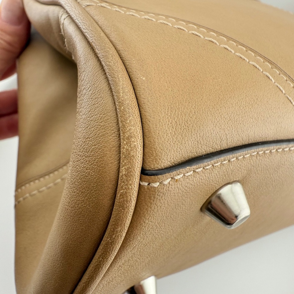 Coach Hampton Leather Satchel Handbag Purse Tan Camel F11199 - Picture 10 of 16